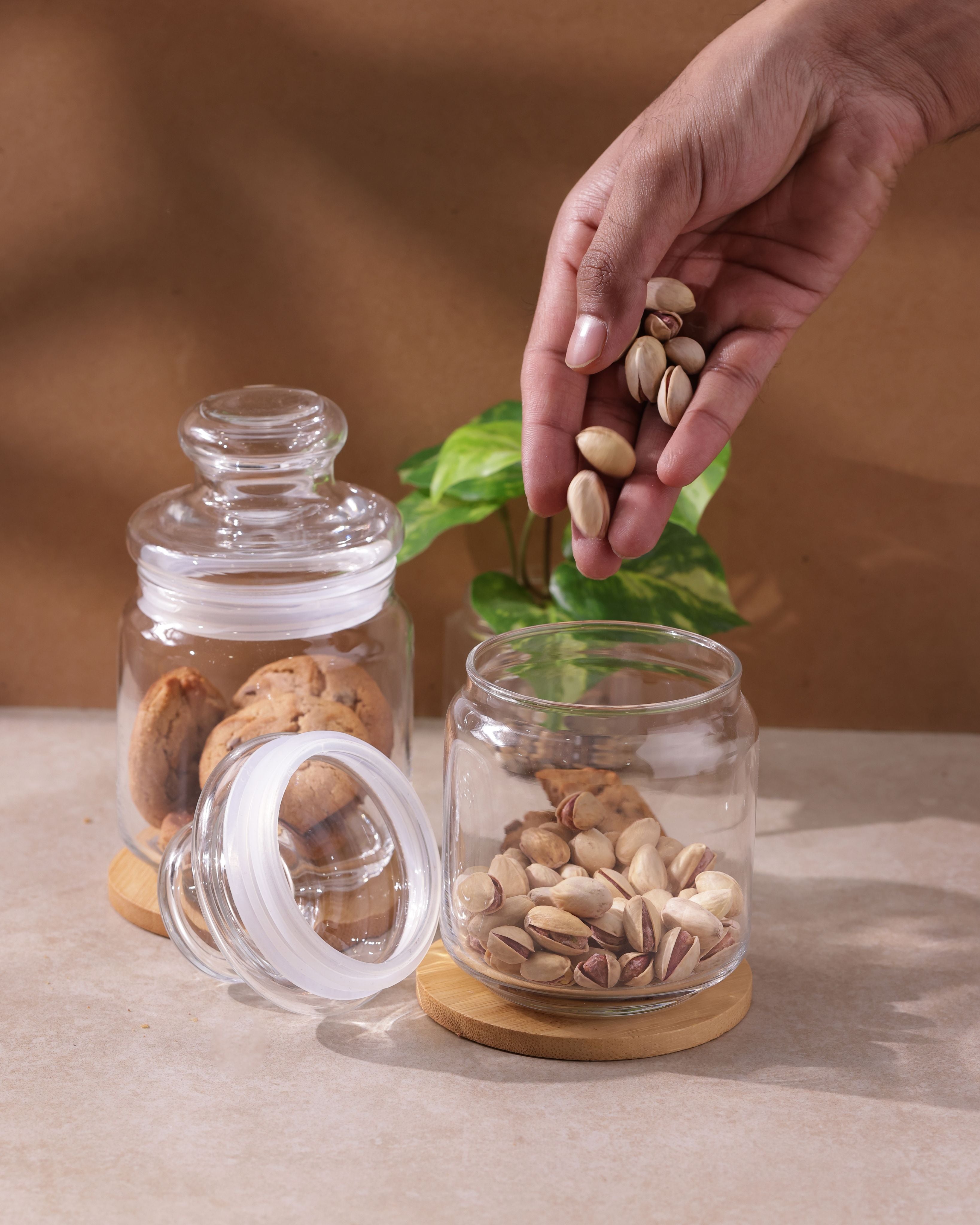 Pop Jars - Glass Lid, 500ml, Set of 2