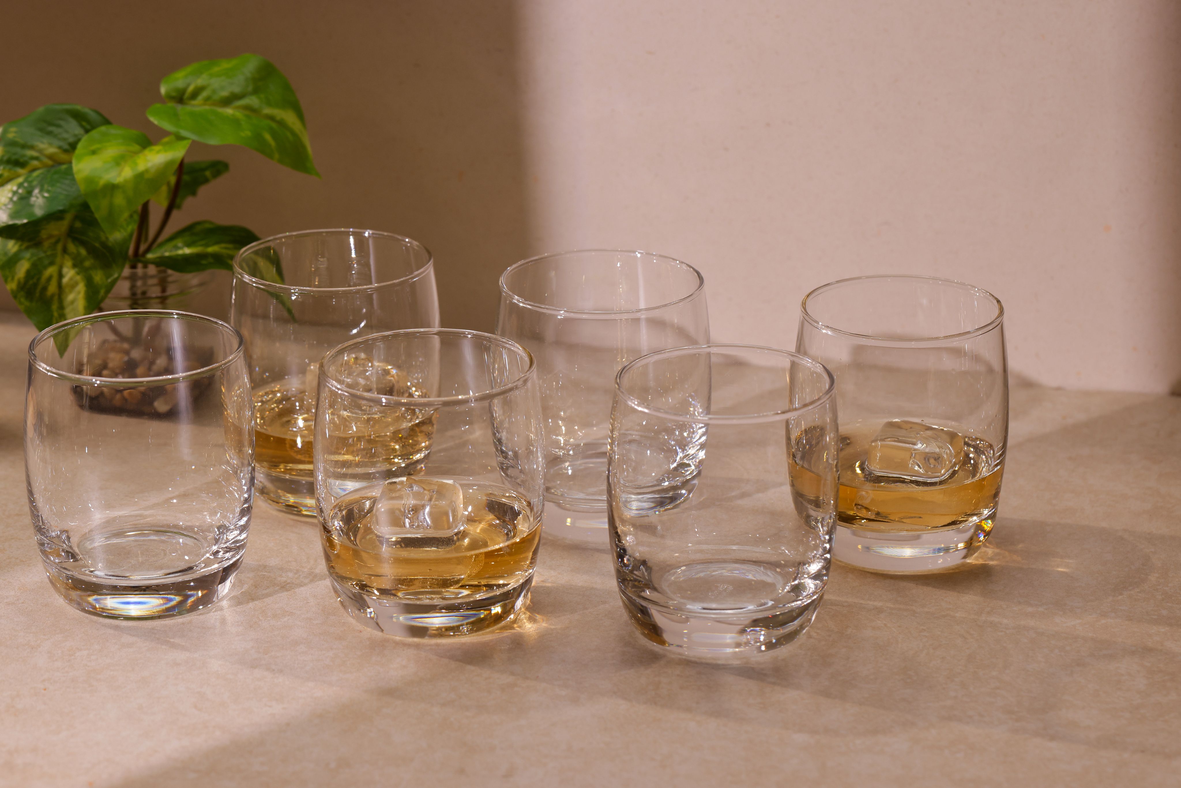 Ivory Rock Glasses, 265ml, Set of 6