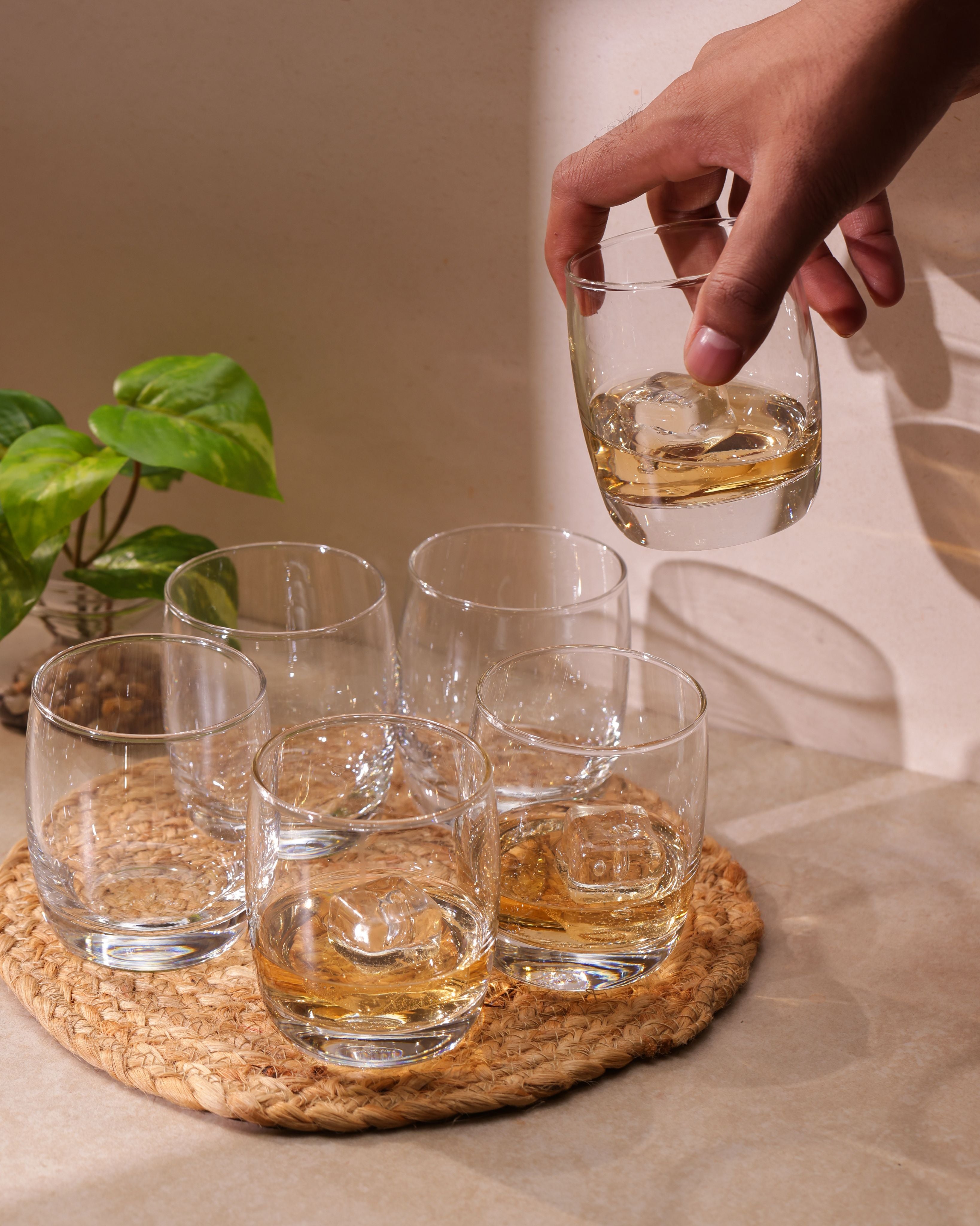 Ivory Rock Glasses, 265ml, Set of 6