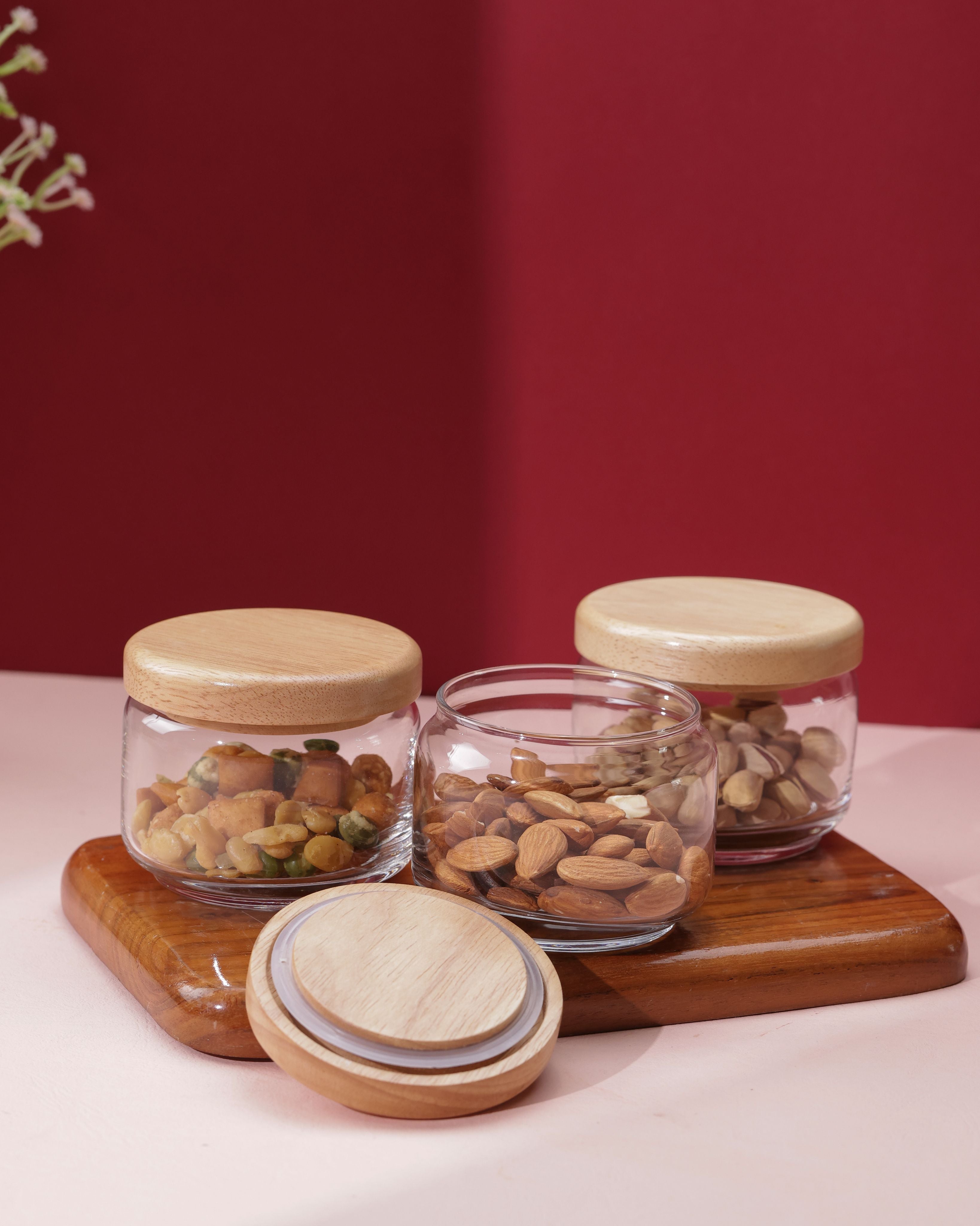 Pop Jars - Wooden Lid, 325ml, Set of 6