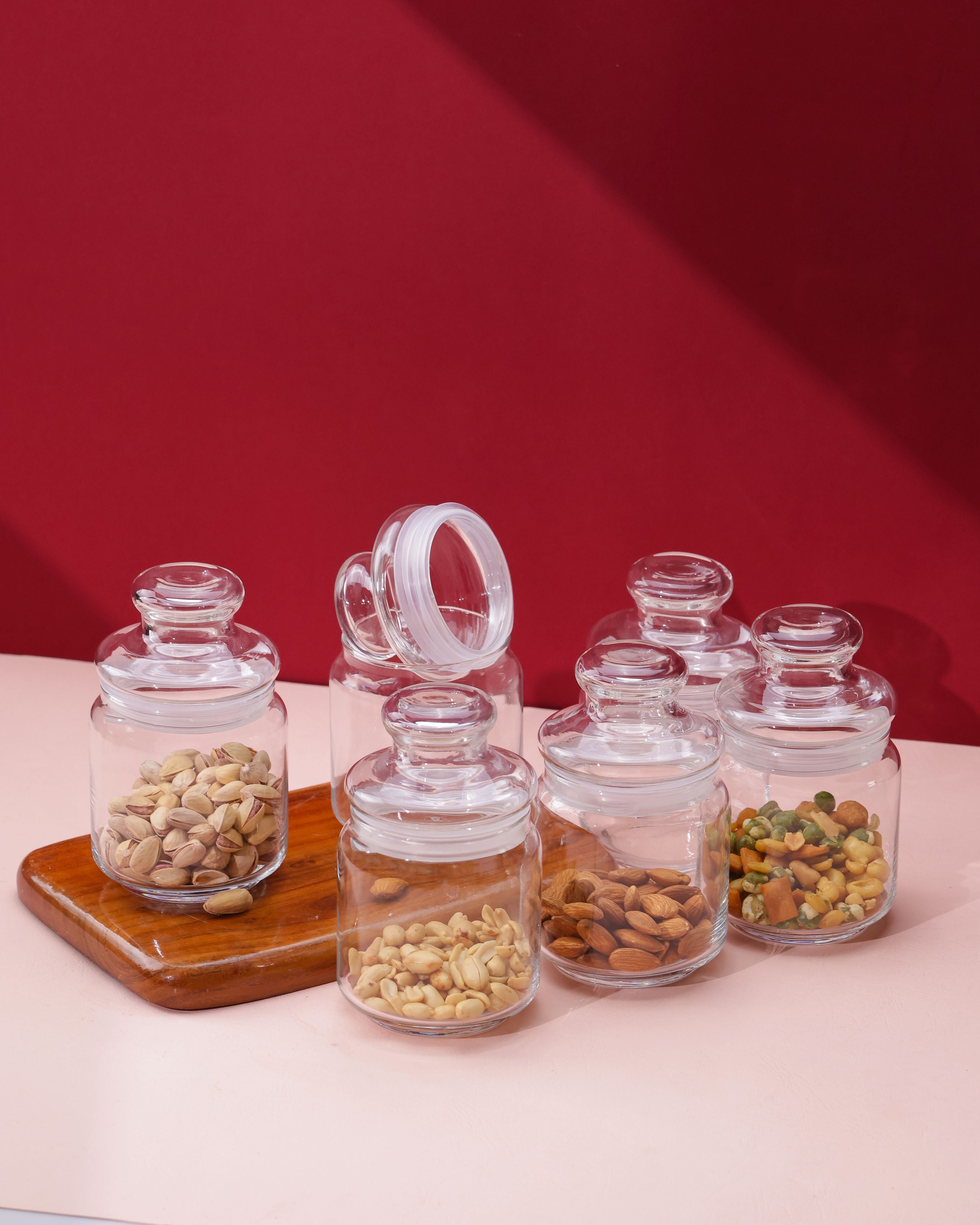 Pop Jars - Glass Lid, 500ml, Set of 6