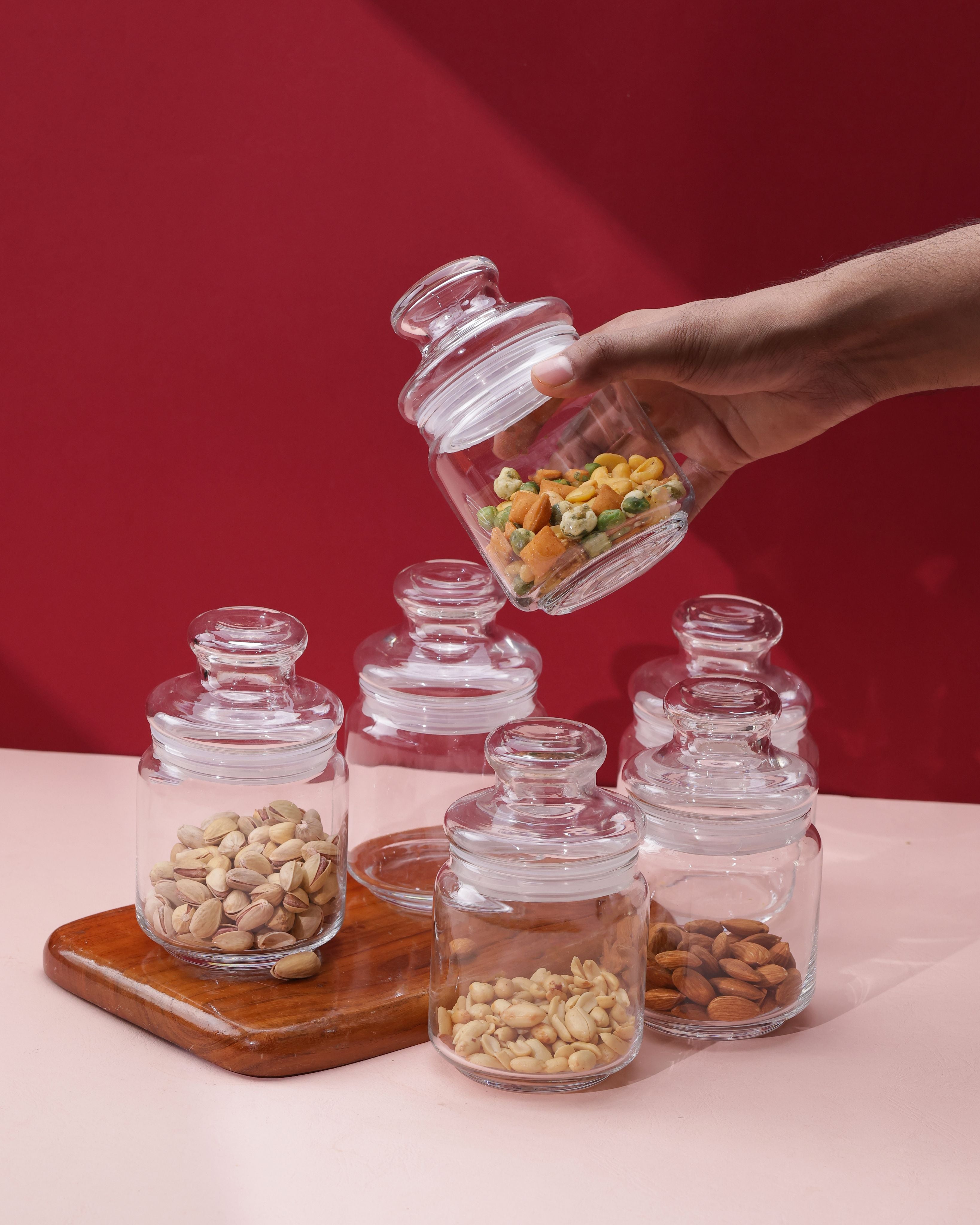Pop Jars - Glass Lid, 500ml, Set of 6