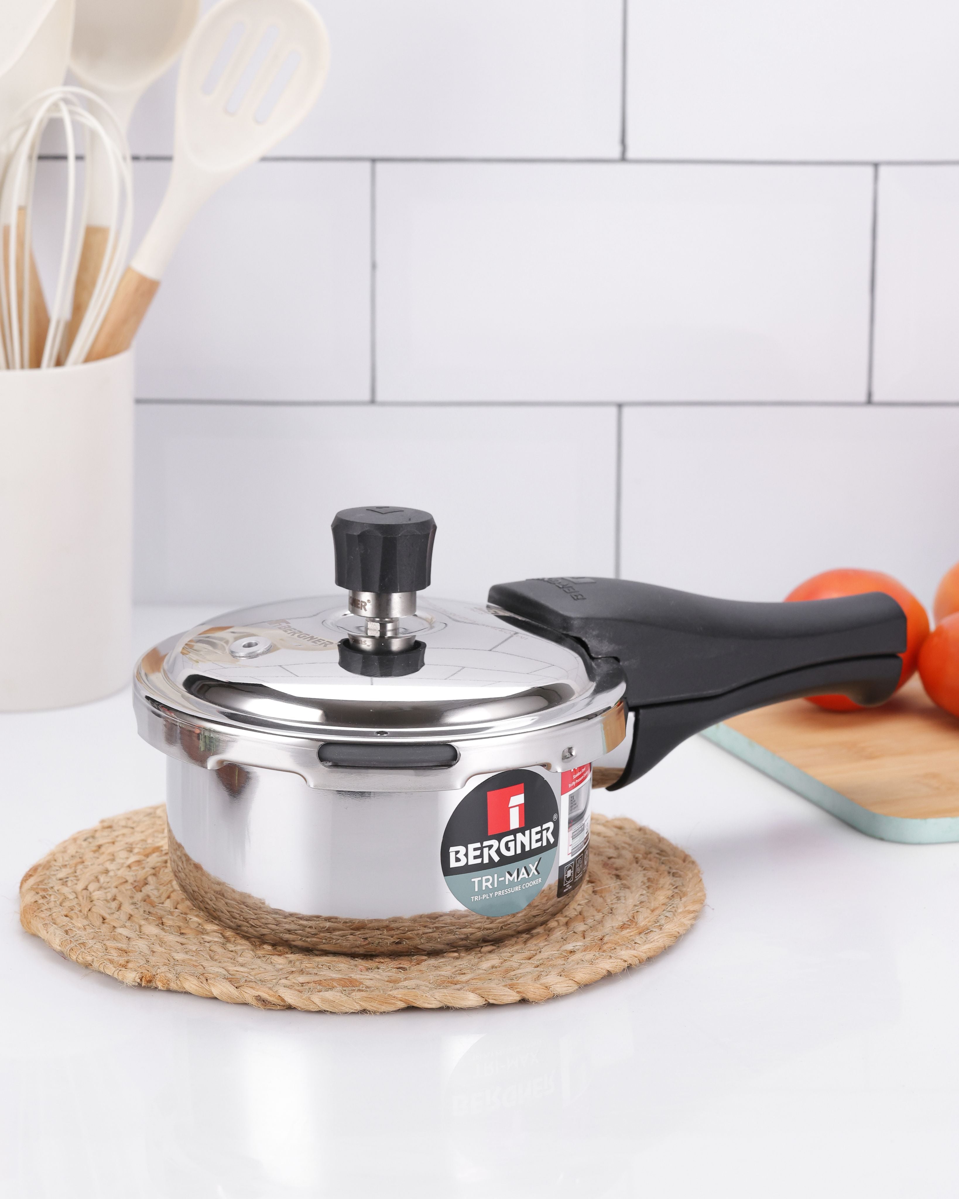 Tri-Max Junior Tri-Ply Stainless Steel Outer Lid 1L Mini Pressure Cooker