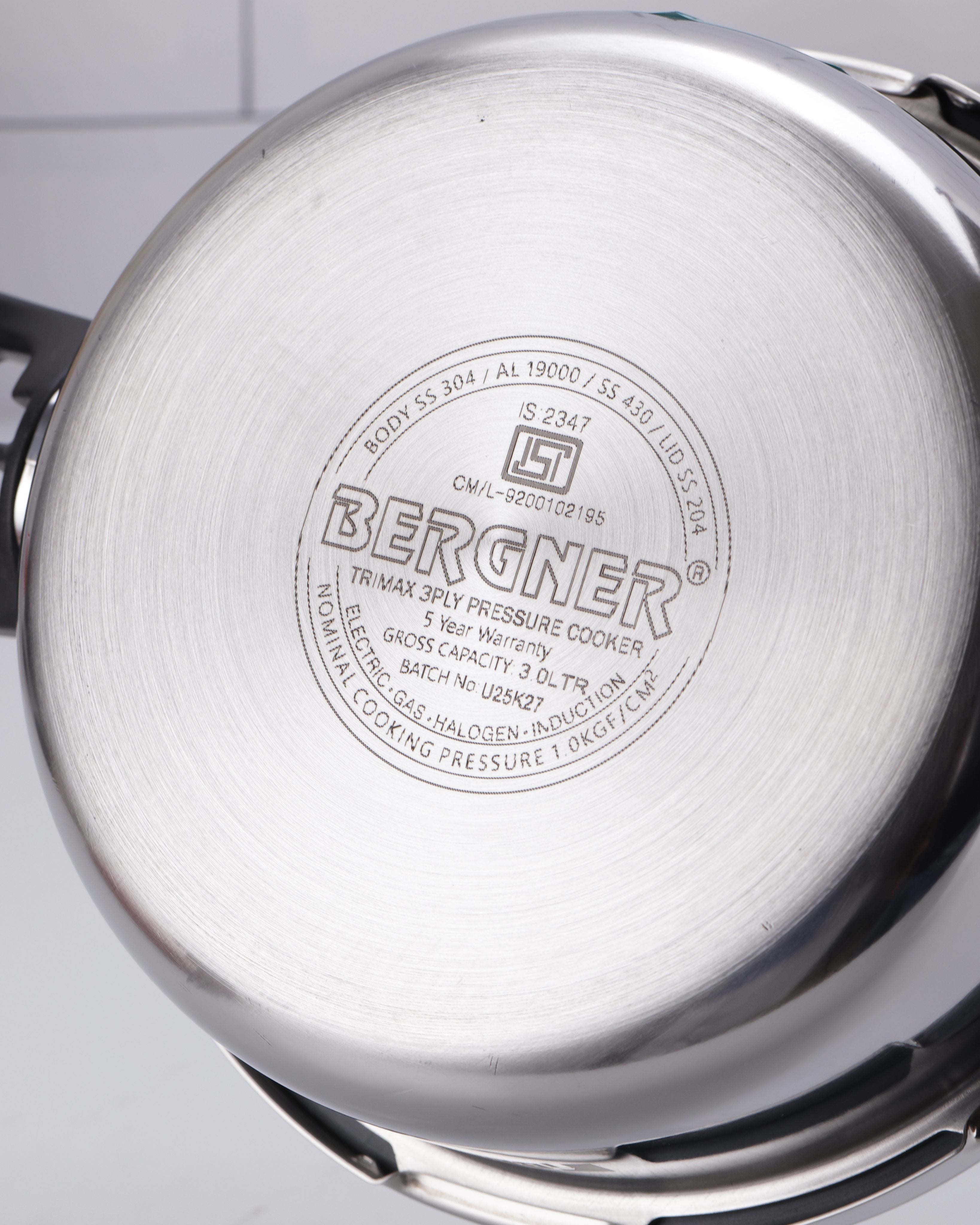 Trimax Stainless Steel Lid 3L Pressure Pan