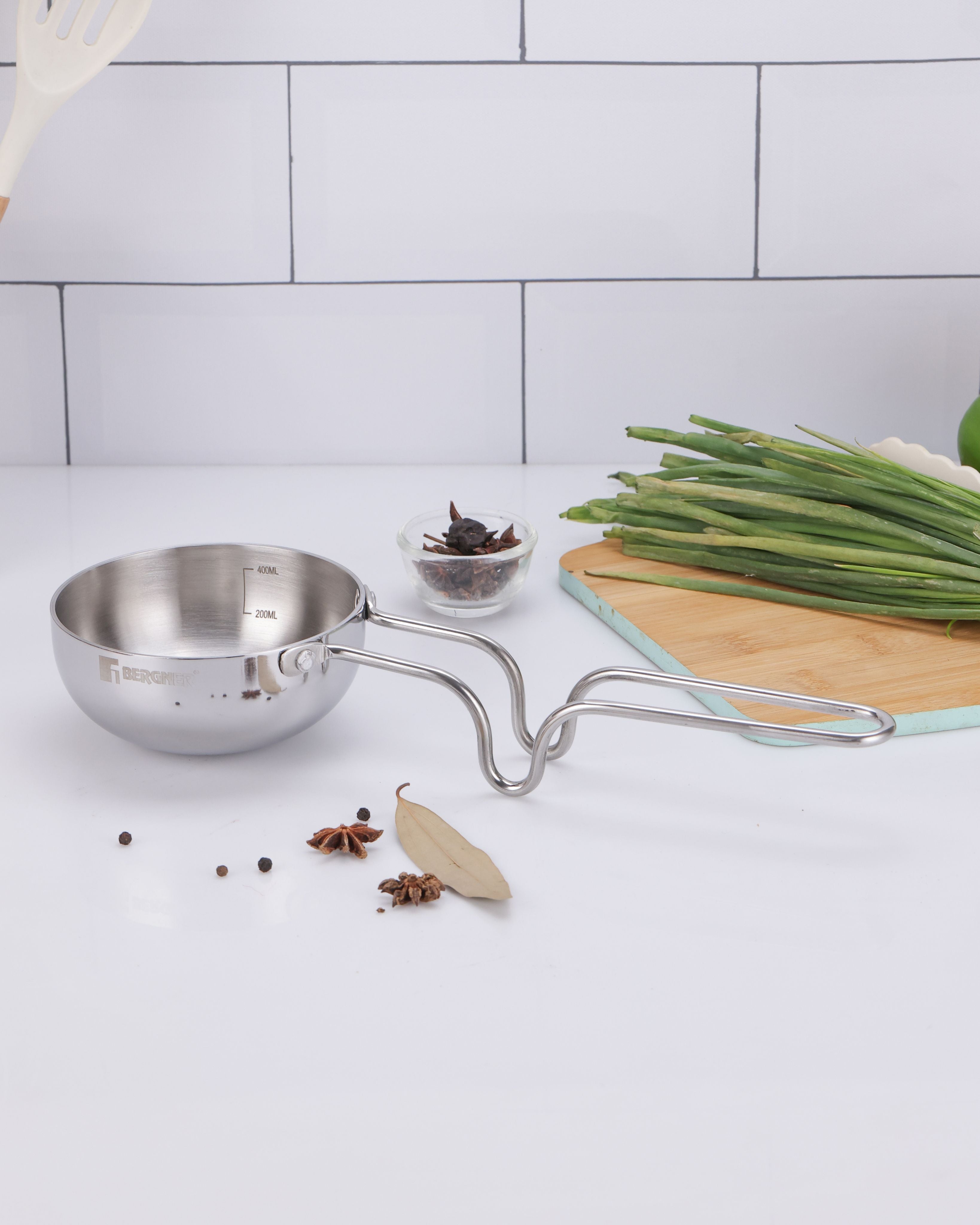 Argent Tri-Ply Stainless Steel 12cm Tadka Pan - 0.5L