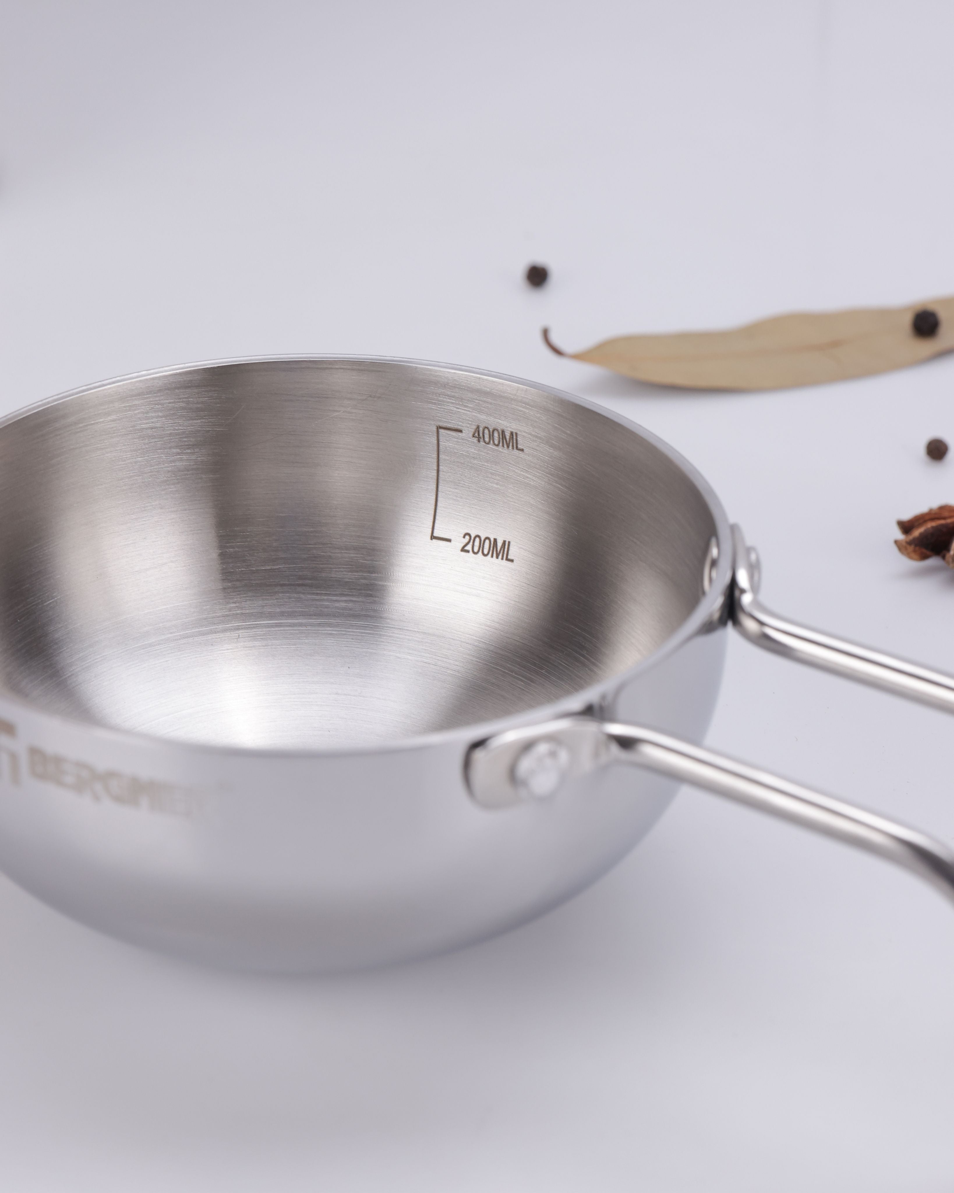 Argent Tri-Ply Stainless Steel 12cm Tadka Pan - 0.5L