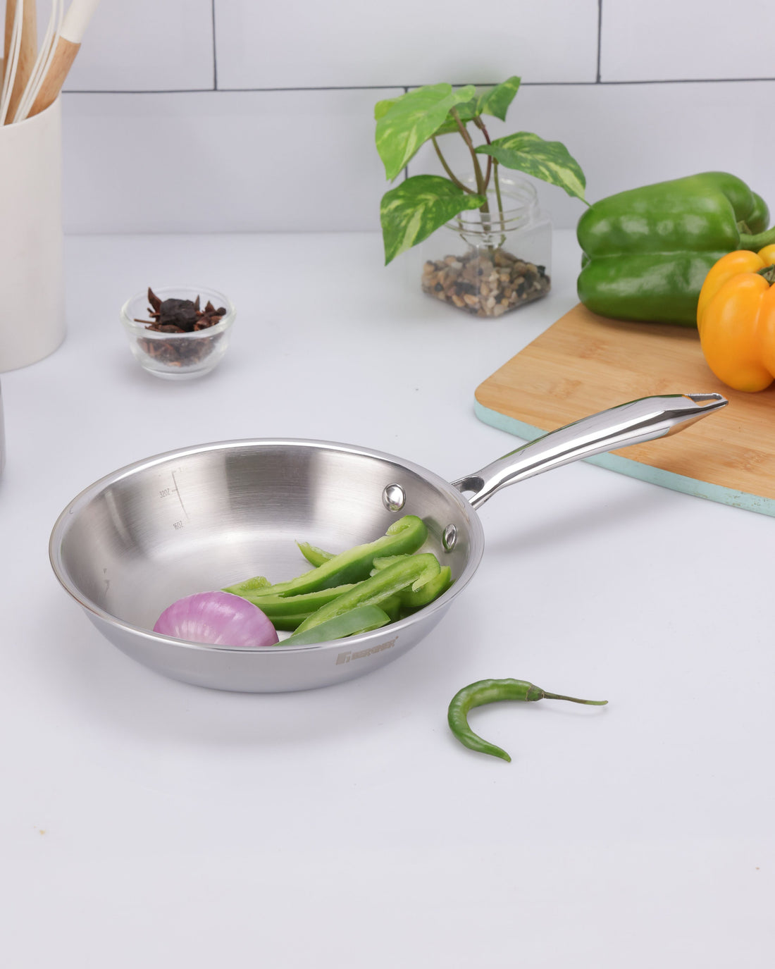 Argent Junior Chef Tri-Ply Stainless Steel 18cm Frypan - 0.8L