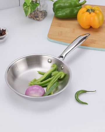 Argent Junior Chef Tri-Ply Stainless Steel 18cm Frypan - 0.8L