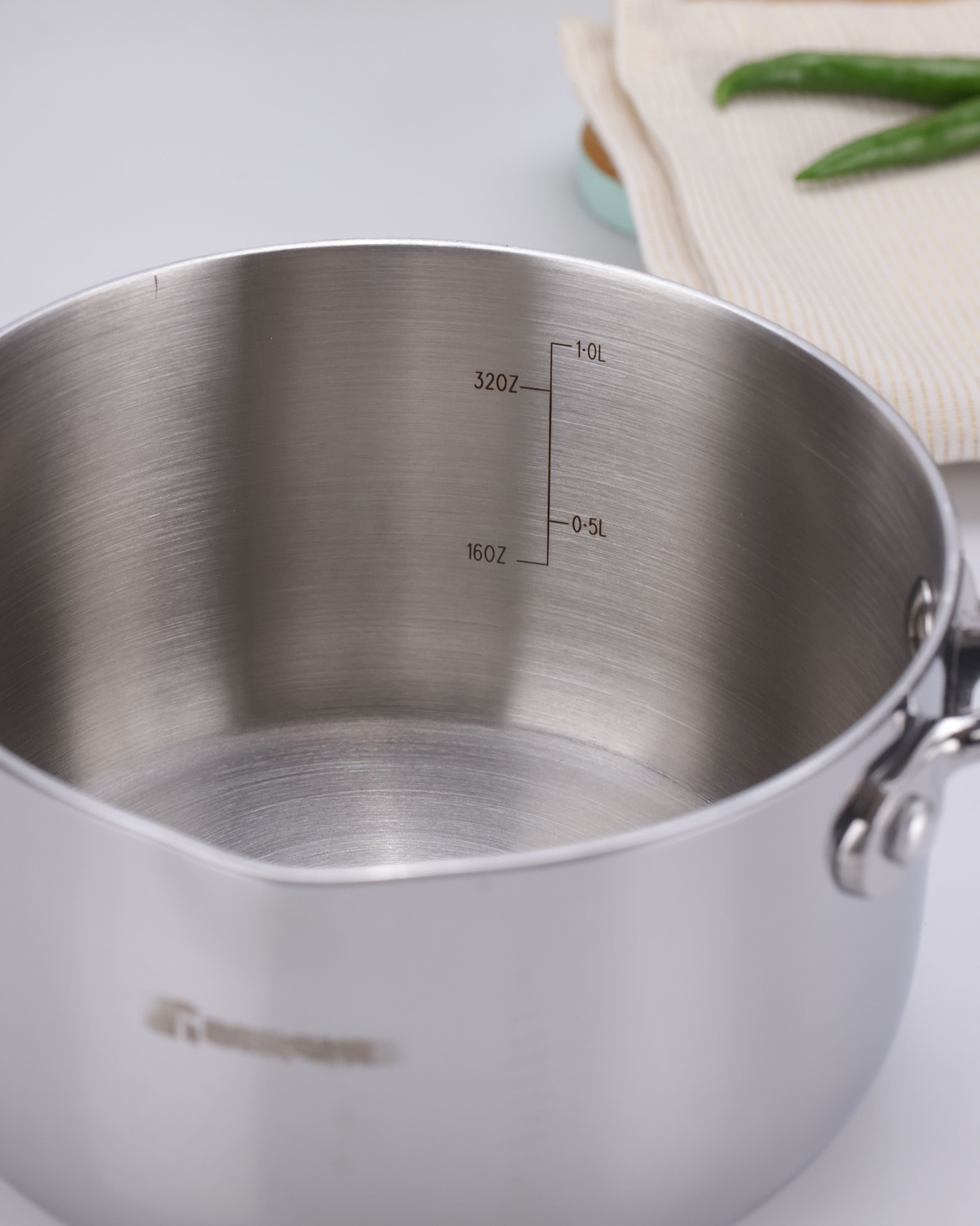 Argent Tri-Ply Stainless Steel 14cm Milkpan/Saucepan - 1.1L