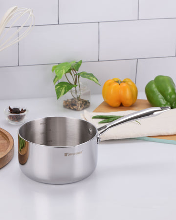 Argent Tri-Ply Stainless Steel 16cm Milkpan/Saucepan - 1.7L