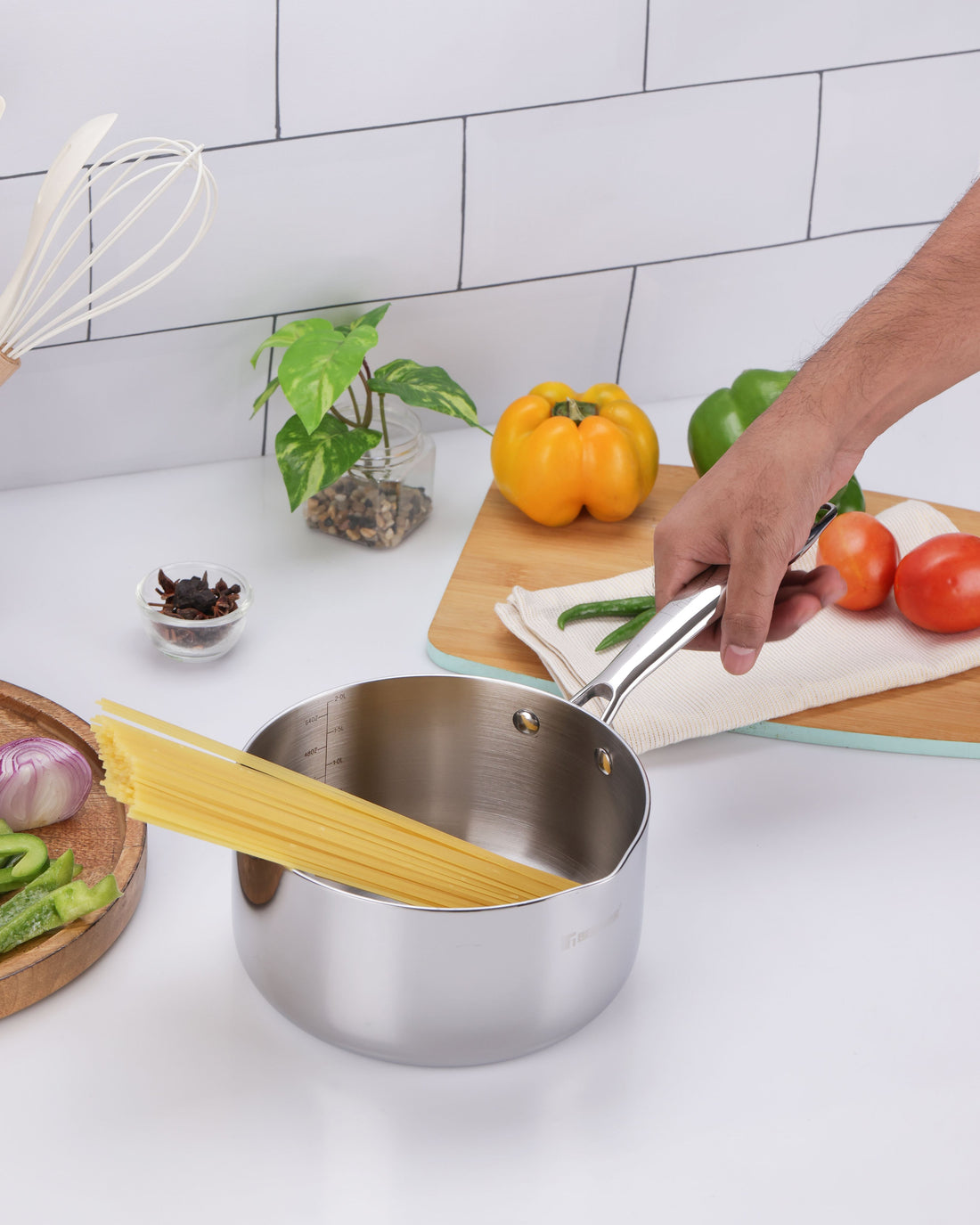 Argent Tri-Ply Stainless Steel 18cm Milkpan/Saucepan - 2.3L