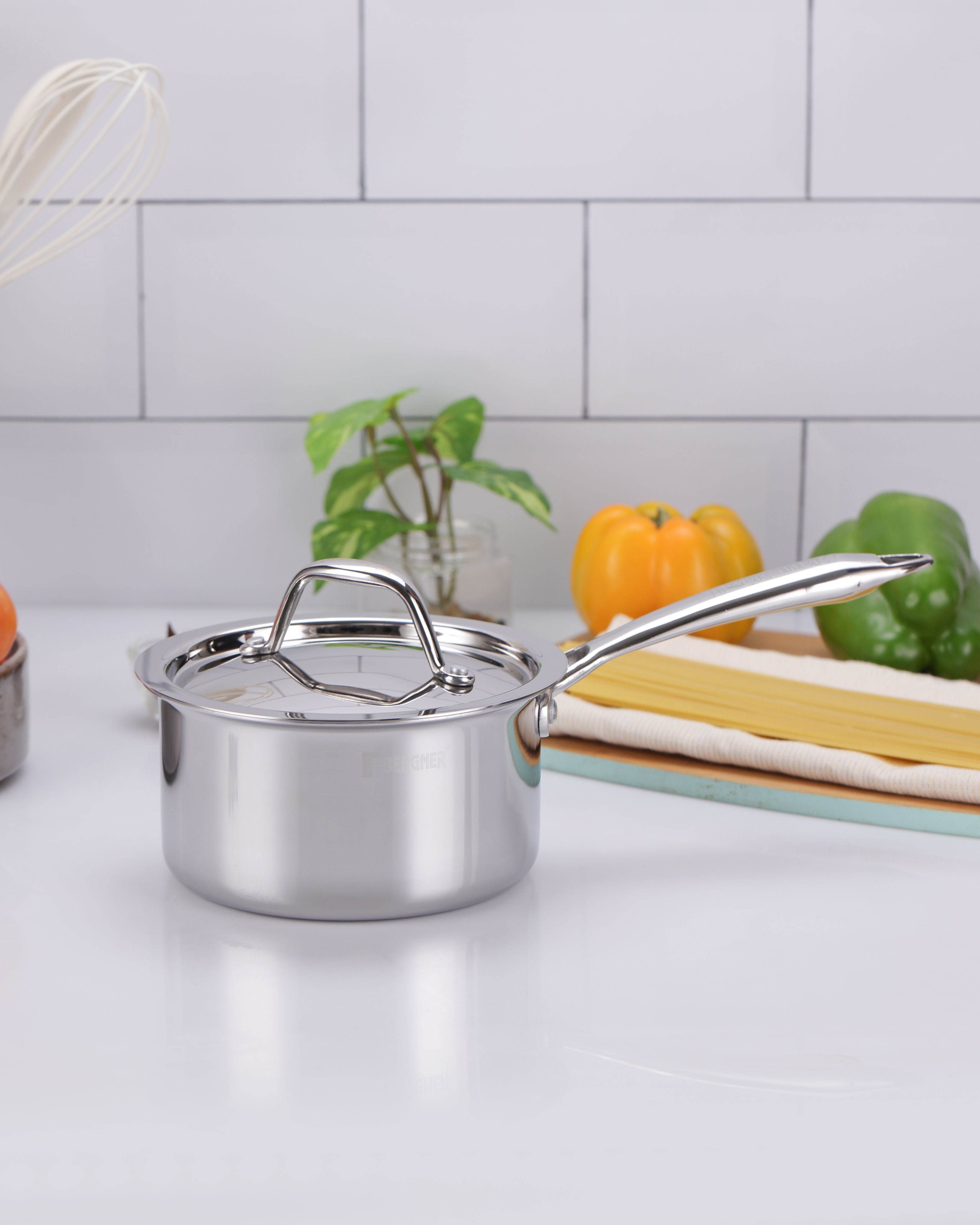 Argent Tri-Ply Stainless Steel 14cm Saucepan with Lid - 1L