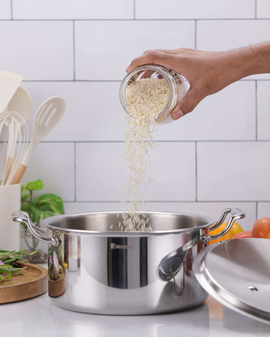 Argent Tri-Ply Stainless Steel 22cm Casserole with Lid - 4.1L