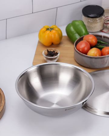 Argent Tri-Ply Stainless 22cm Steel Tasra with Lid - 2.25L