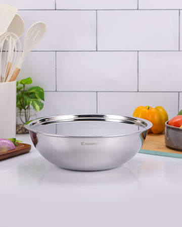 Argent Tri-Ply Stainless 24cm Steel Tasra with Lid - 2.5L
