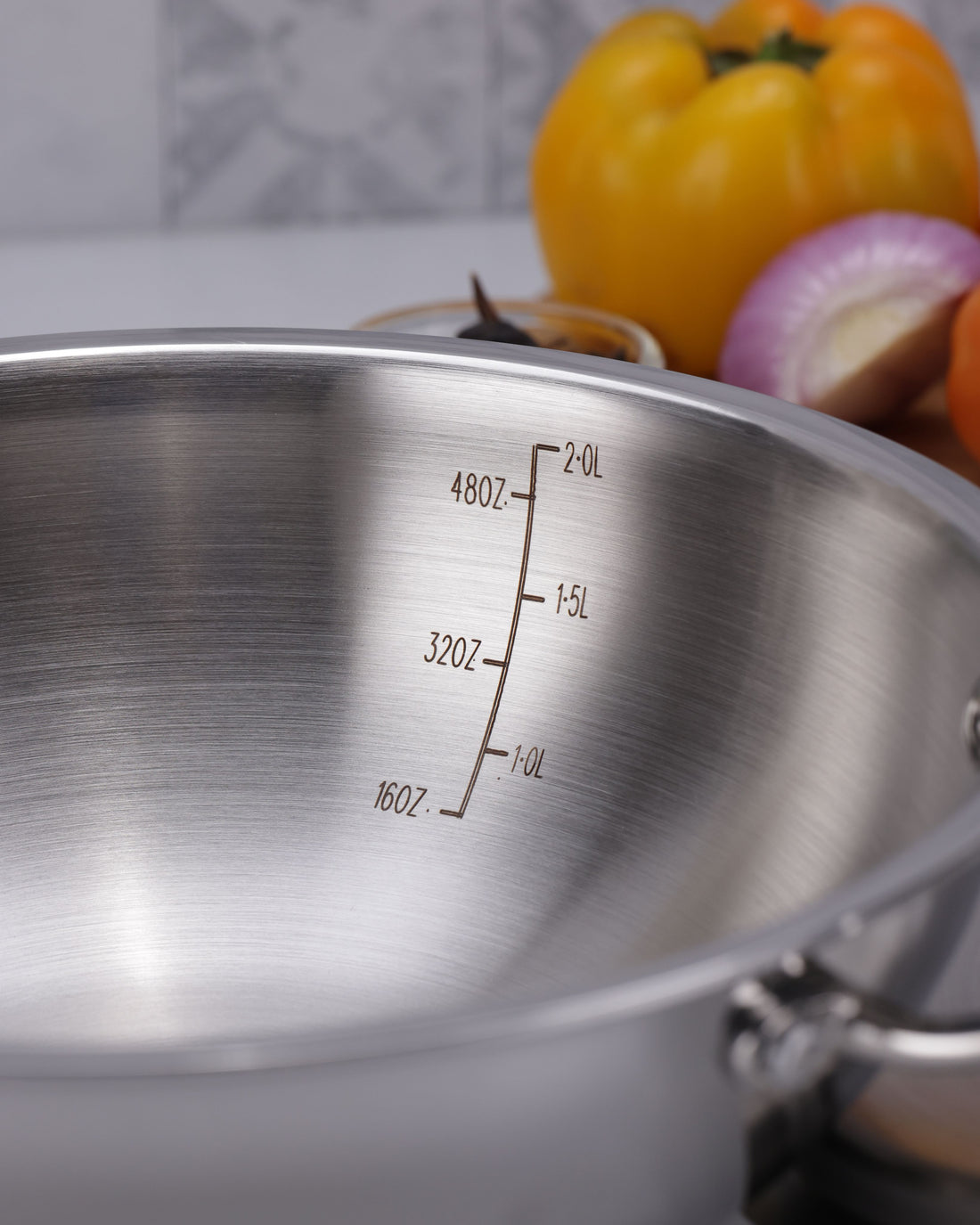 Argent Tri-Ply Stainless Steel 22cm Kadai with Lid - 2L