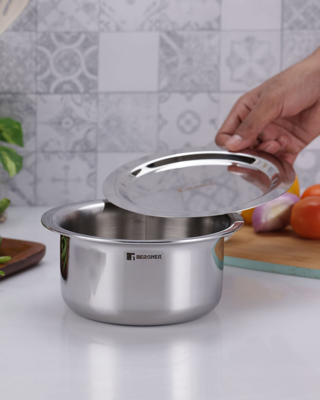 Argent Tri-Ply Stainless Steel 14cm Tope with Lid - 1.2L