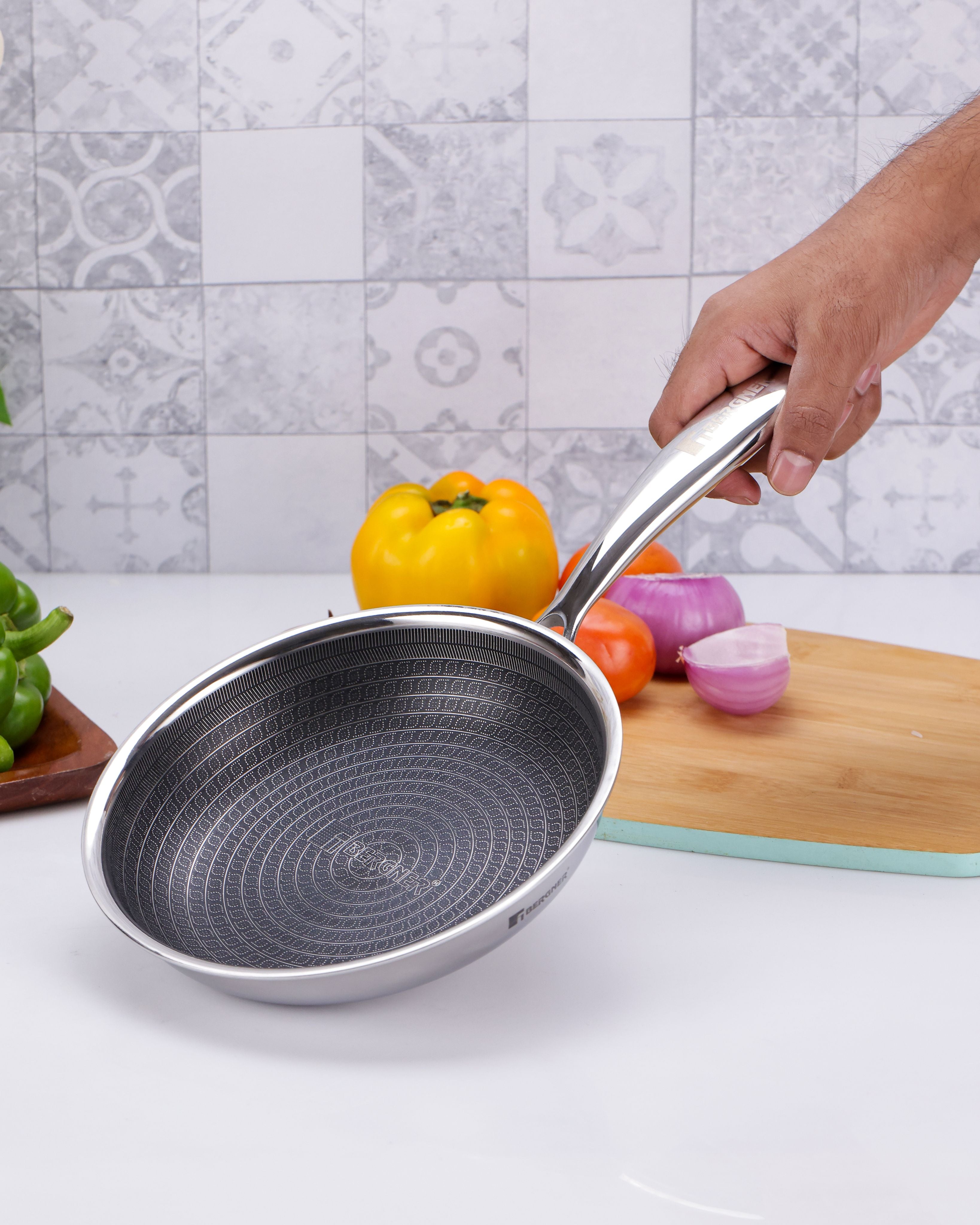 Hitech Triply Stainless Steel Non-Stick 18cm Frypan