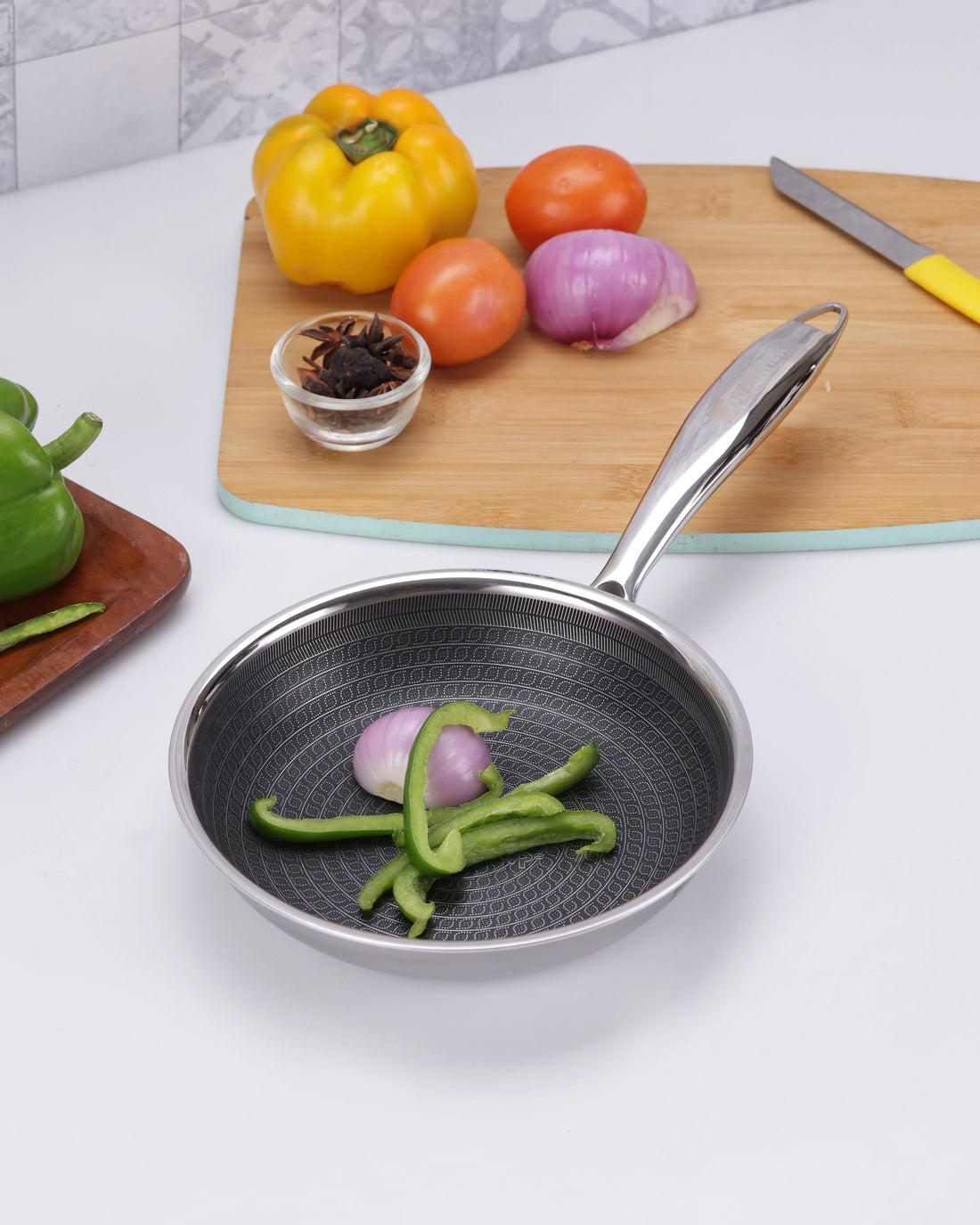 Hitech Triply Stainless Steel Non-Stick 18cm Frypan
