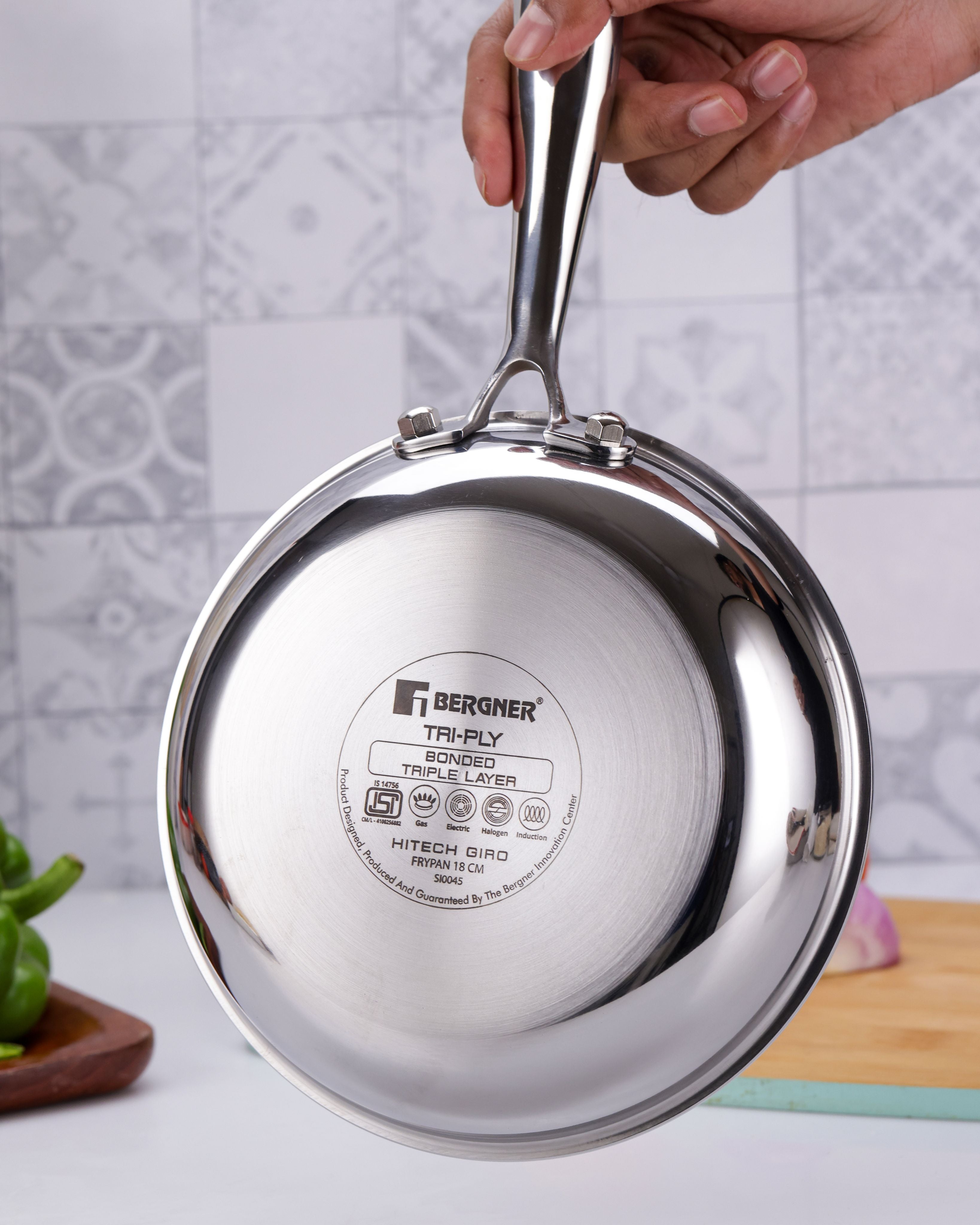 Hitech Triply Stainless Steel Non-Stick 18cm Frypan