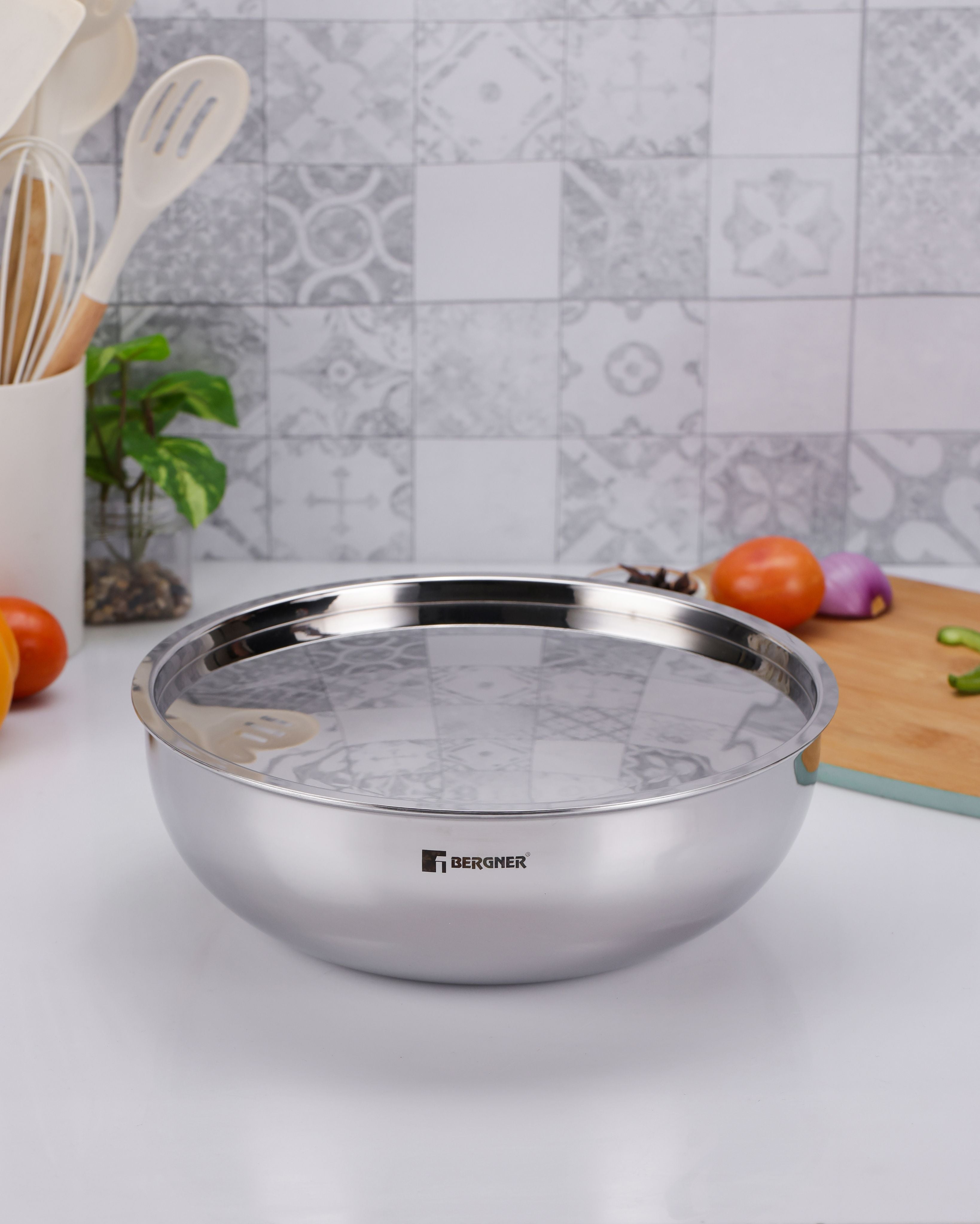 Hitech Tri-Ply Stainless Steel Non-Stick 26cm Tasra with Lid - 3.6L