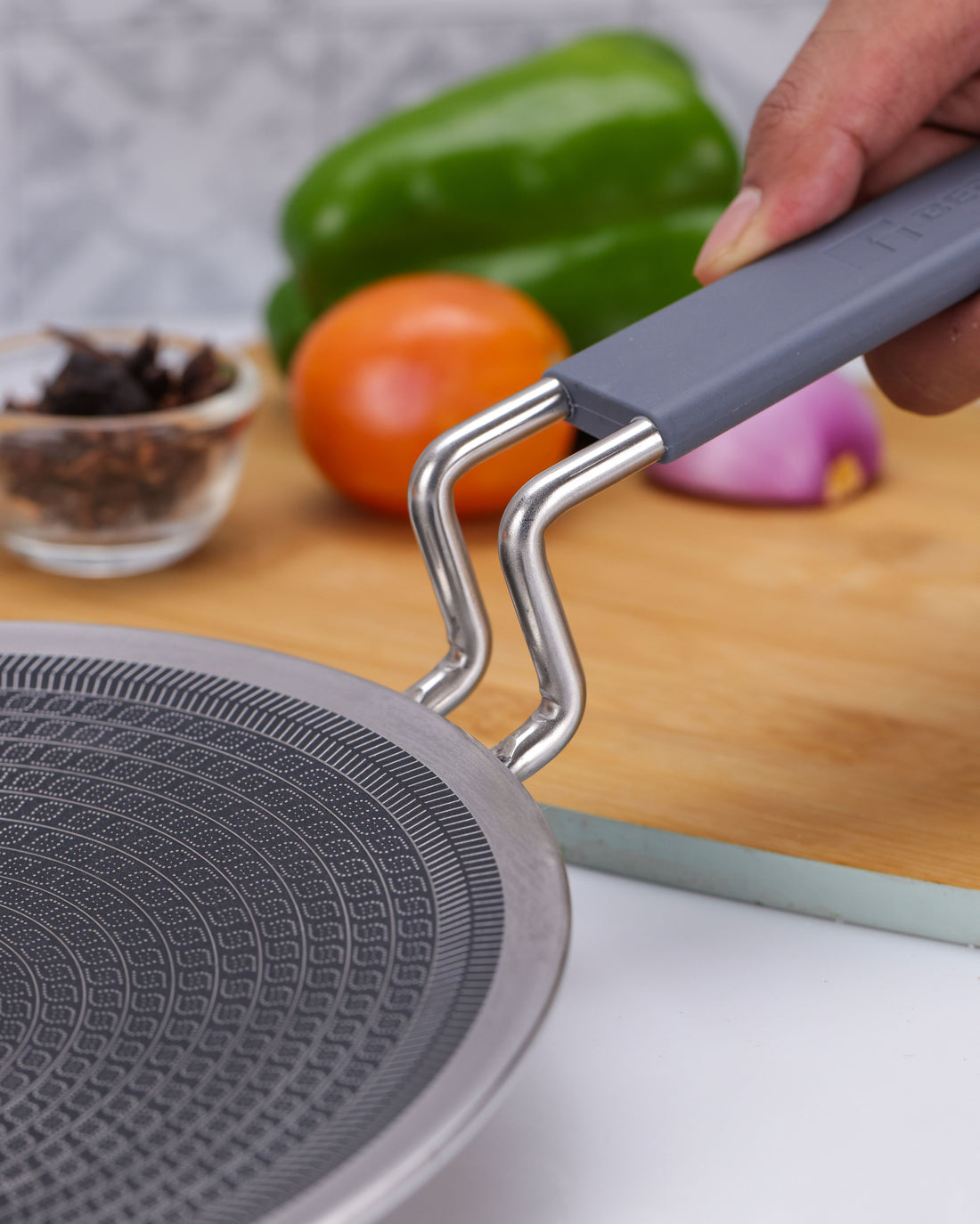 Hi-Tech Tri-Ply Stainless Steel Non-Stick 22cm Roti Tawa