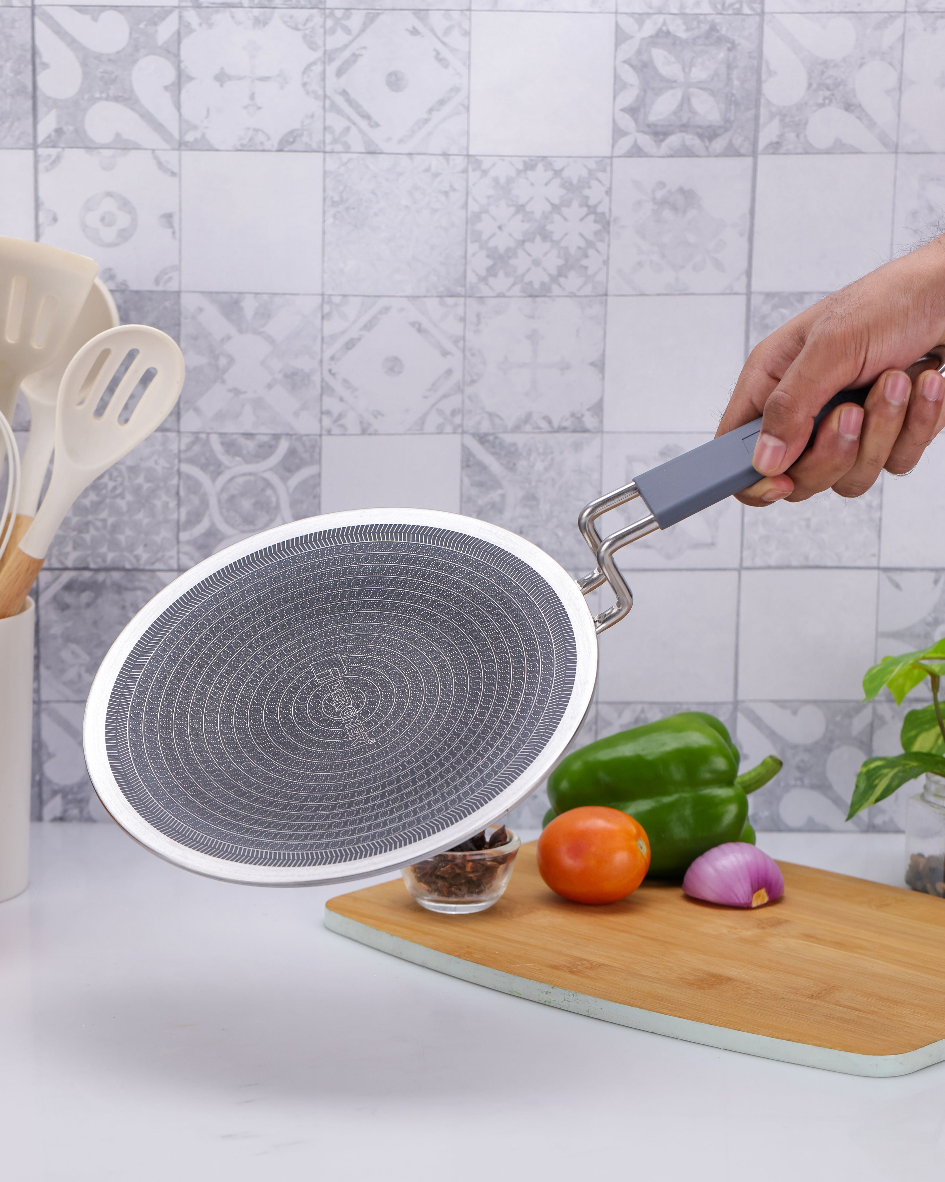 Hi-Tech Tri-Ply Stainless Steel Non-Stick 22cm Roti Tawa