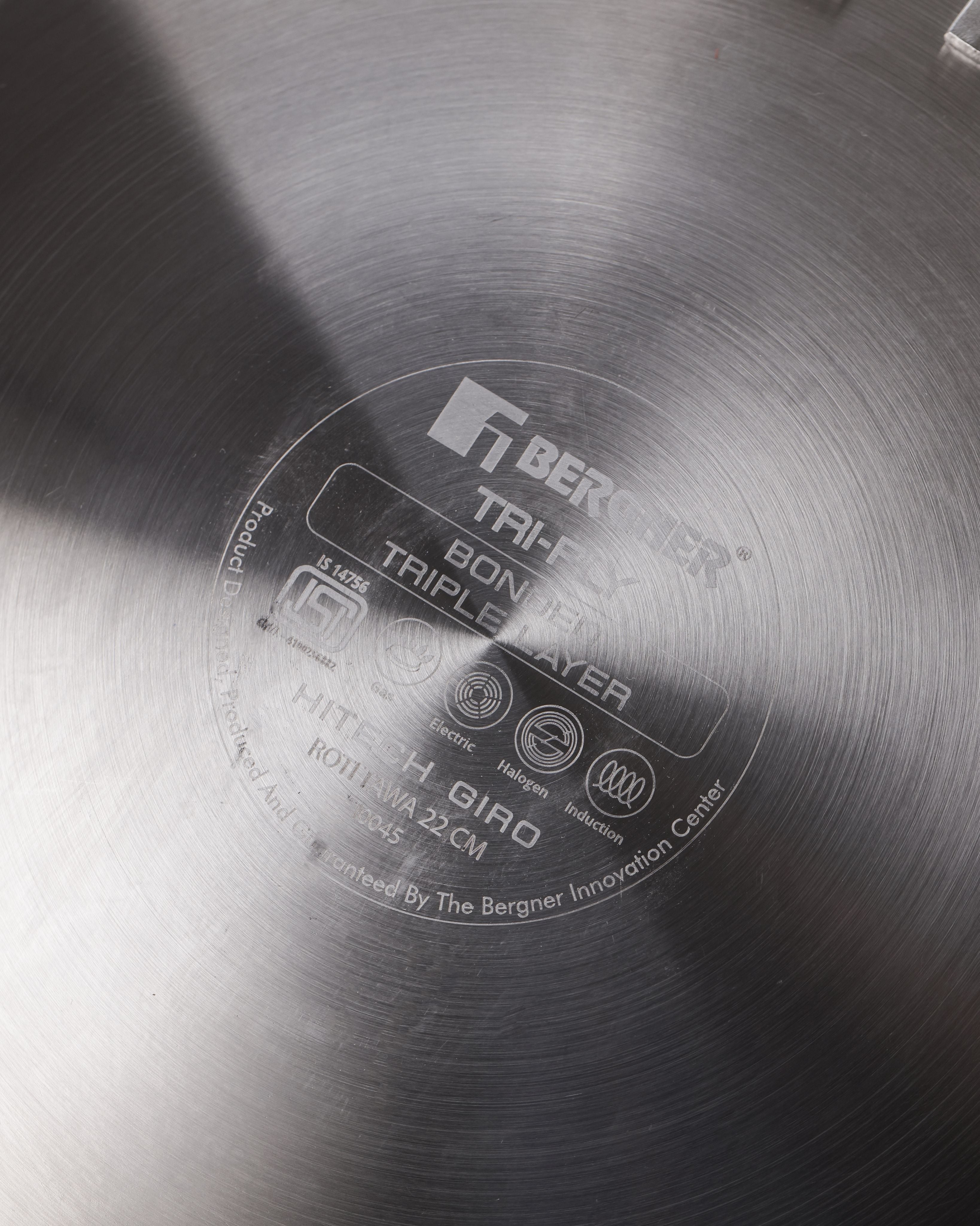 Hi-Tech Tri-Ply Stainless Steel Non-Stick 22cm Roti Tawa