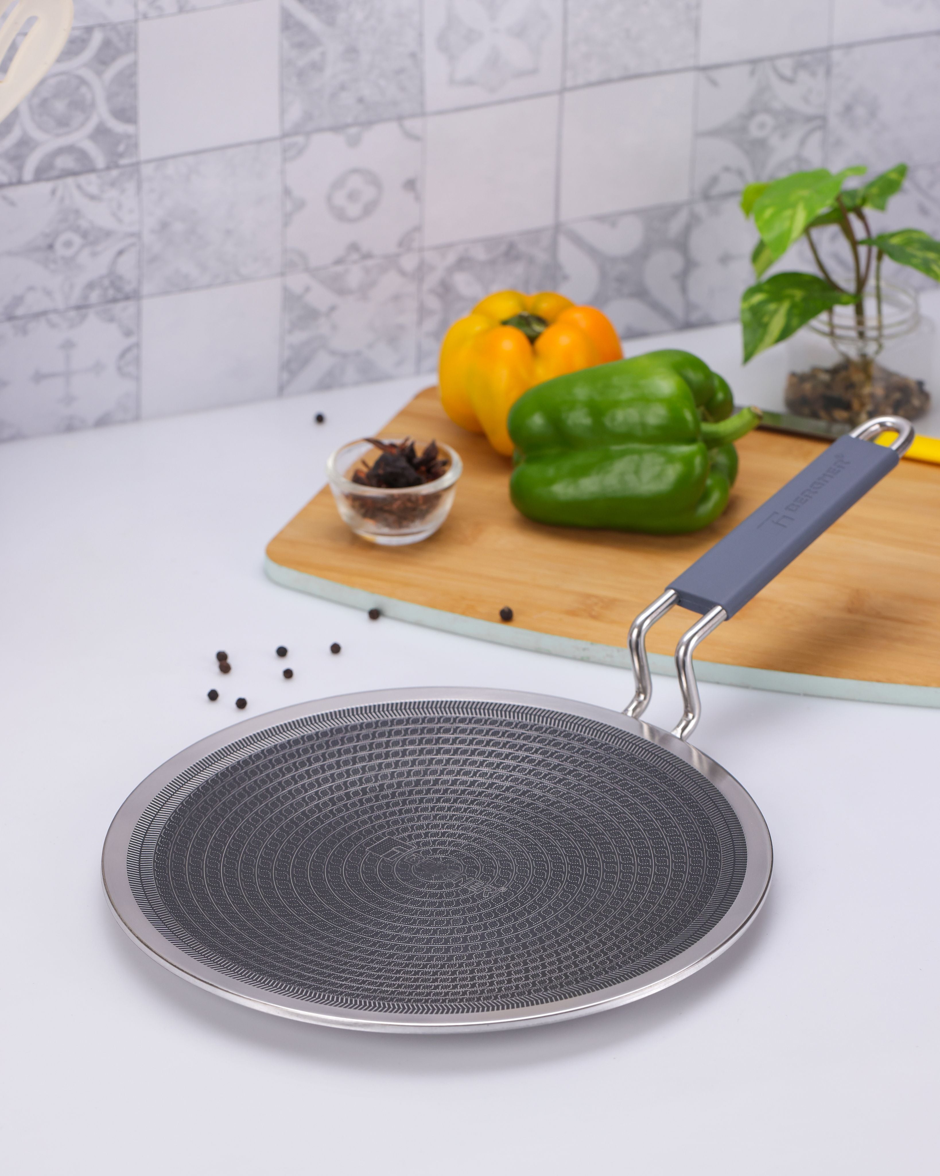 Hi-Tech Tri-Ply Stainless Steel Non-Stick 26cm Roti Tawa