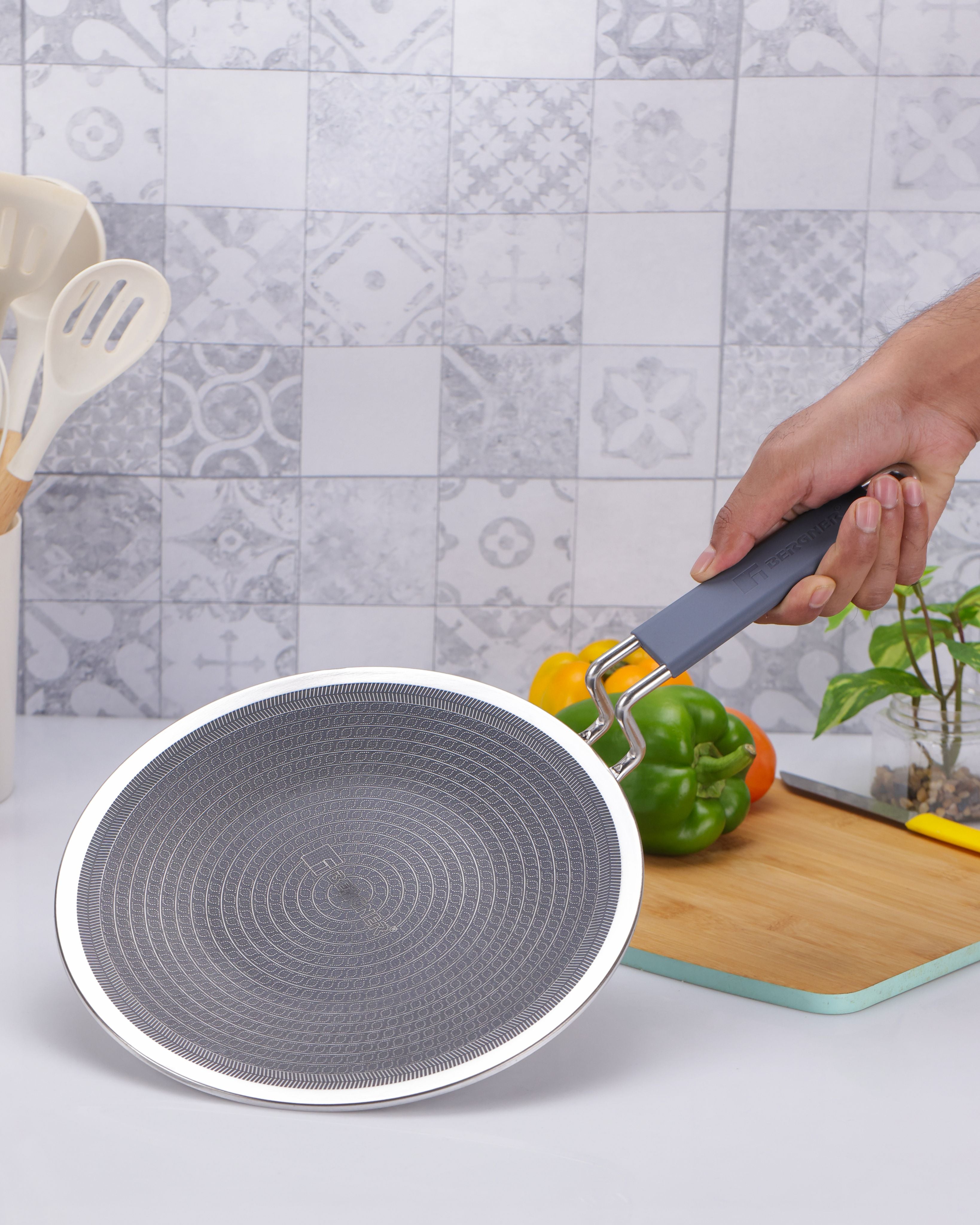 Hi-Tech Tri-Ply Stainless Steel Non-Stick 26cm Roti Tawa