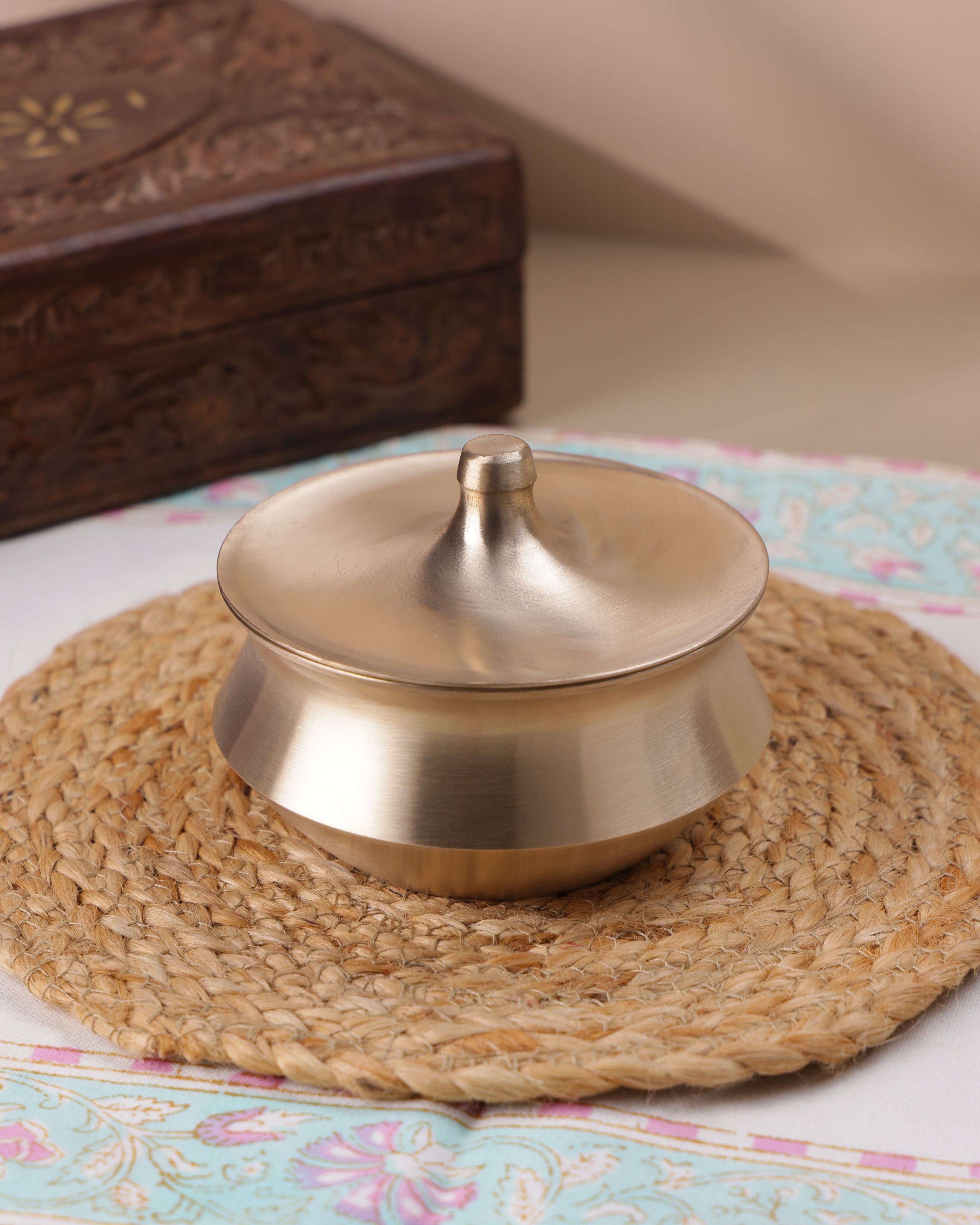 Bronze Handi with Lid, 240ml