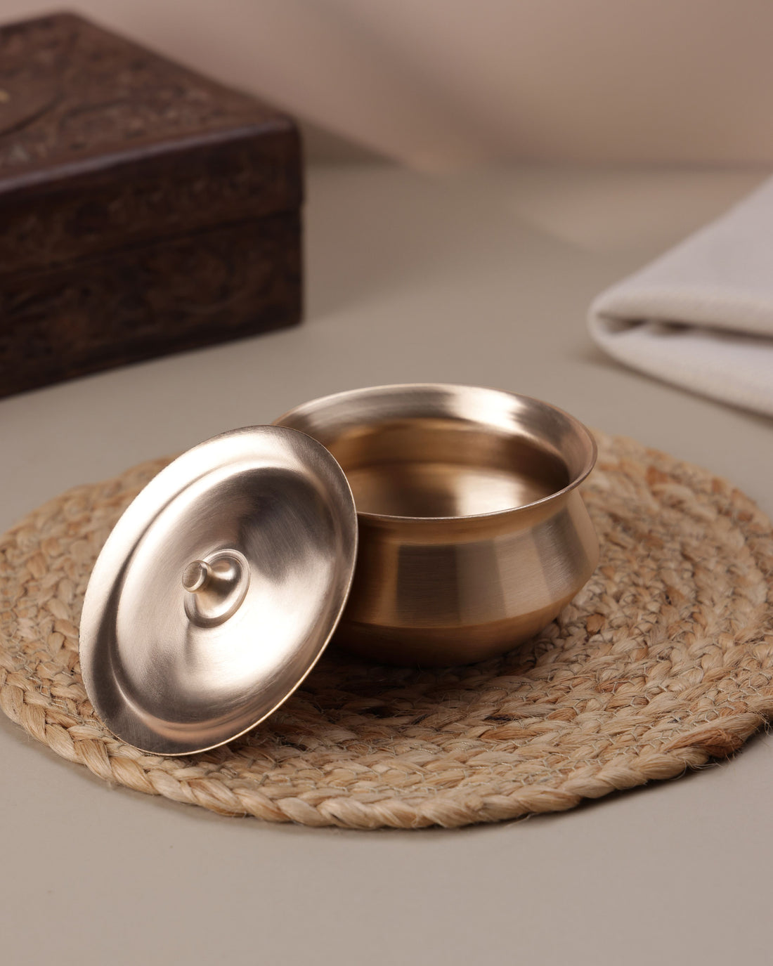 Bronze Handi with Lid, 420ml