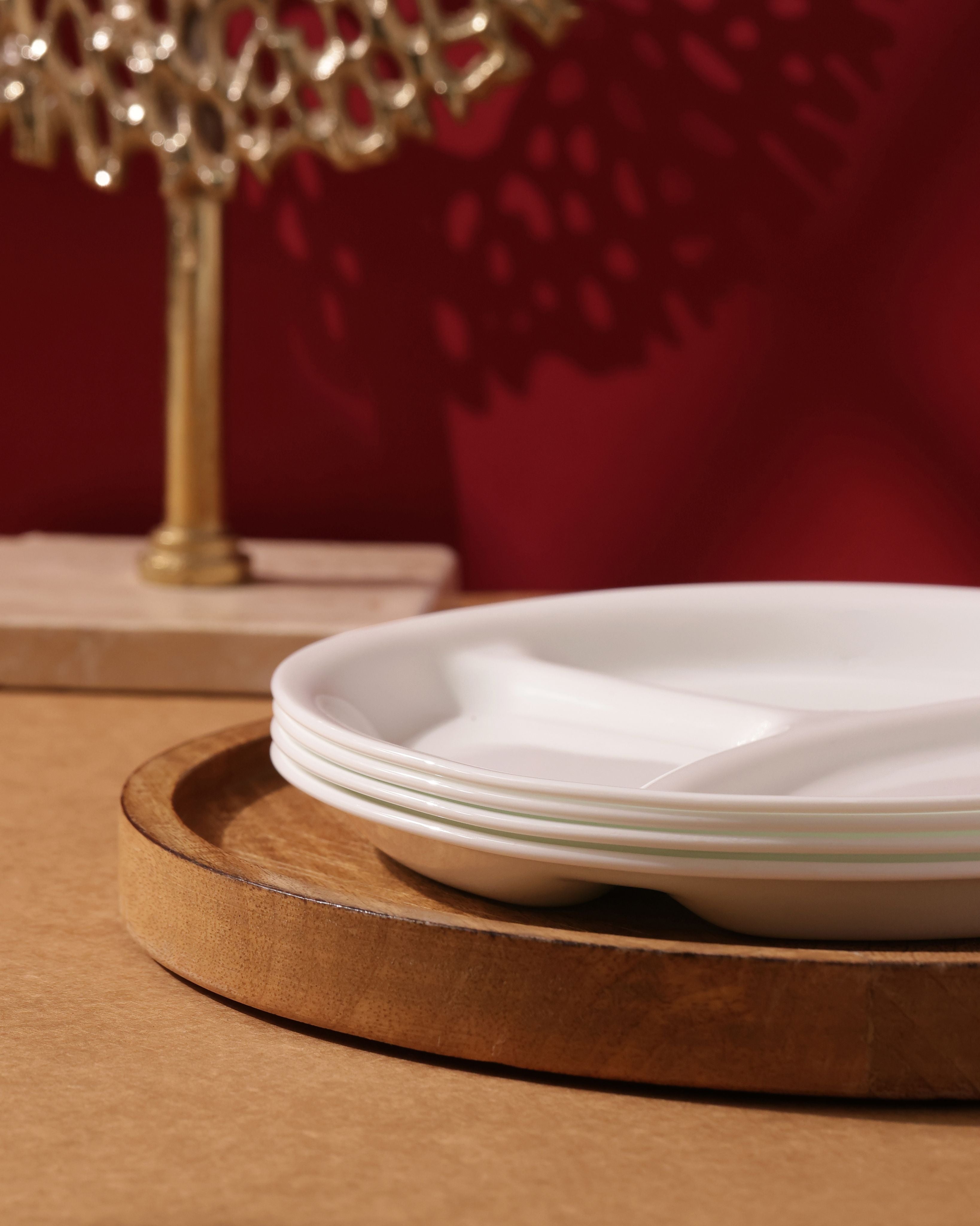 Winter Frost White 21.5 cm Divided Dish