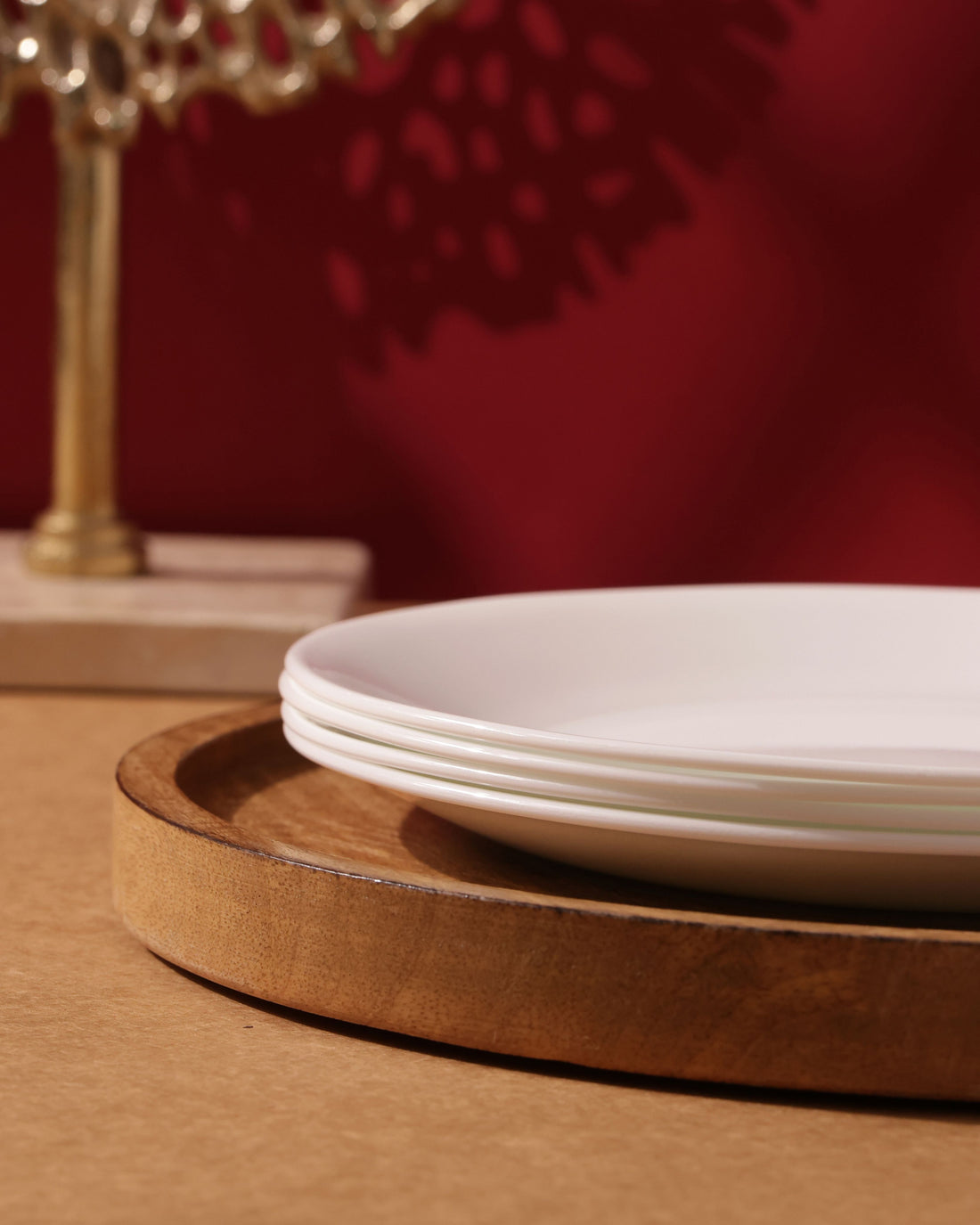 Winter Frost White Medium Plate