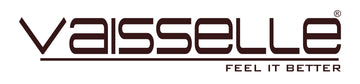 The Vaissele brand logo in dark brown lettering on a white background, with the tagline 'FEEL IT BETTER' underneath.