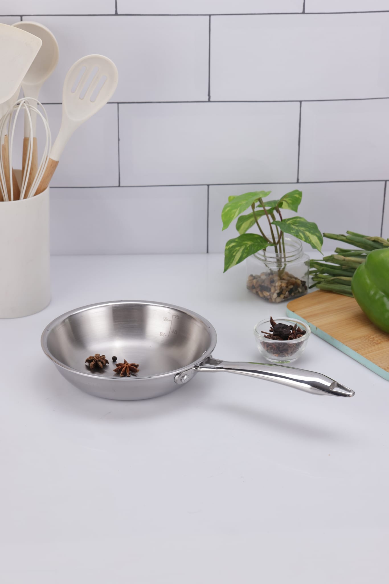 Argent Junior Chef Tri-Ply Stainless Steel 16cm Frypan - 0.7L - 1