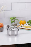 Argent Junior Chef Tri-Ply Stainless Steel 12cm Saucepan with Lid - 0.8L - 1