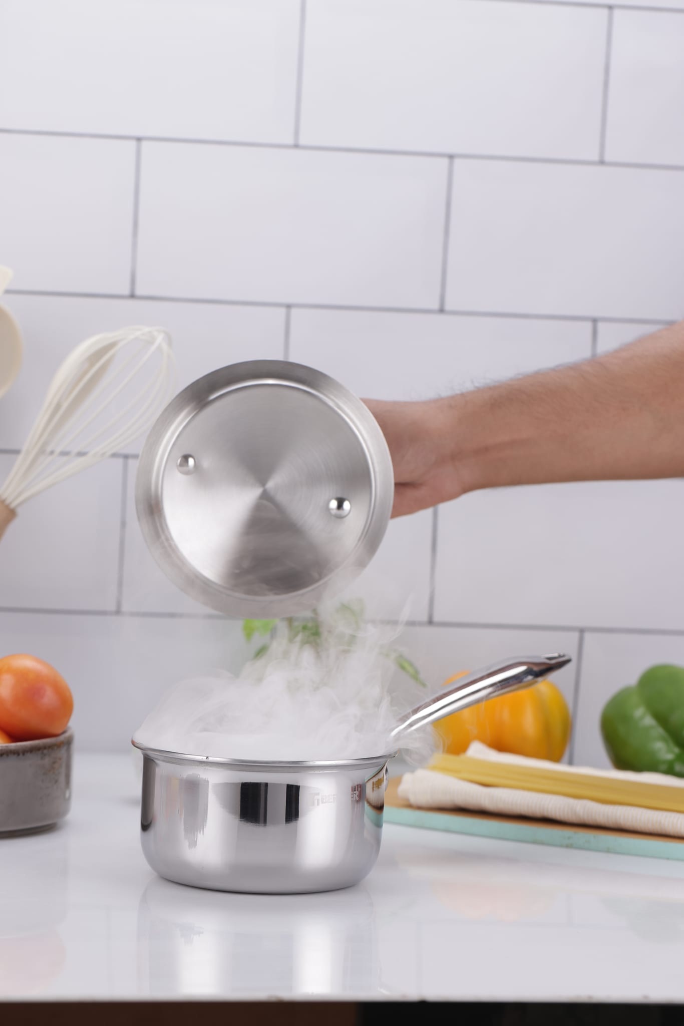 Argent Junior Chef Tri-Ply Stainless Steel 12cm Saucepan with Lid - 0.8L - 2
