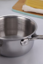 Argent Junior Chef Tri-Ply Stainless Steel 12cm Saucepan with Lid - 0.8L - 4