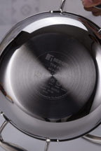 Hitech Tri-Ply Stainless Steel Non-Stick 20cm Kadhai with Glass Lid - 1.5L - 4